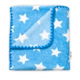Baby Nellys Dětská Coral deka - Dual pack, 80x90 cm, Hvězdička, modrá