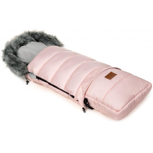 Zimní fusak HappyBee Combi s kožíškem Pink/Grey
